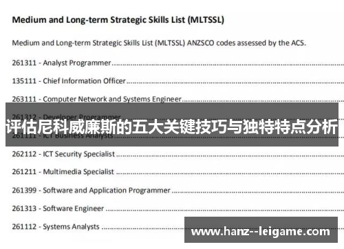 评估尼科威廉斯的五大关键技巧与独特特点分析